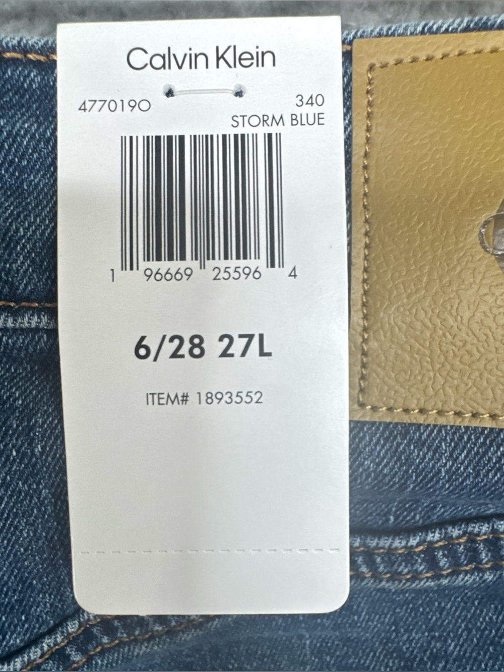 Calvin Klein Women,s Storm Blue High Rise Skinny Ankle Denim Jeans Size 6 NWT - Picture 11 of 16